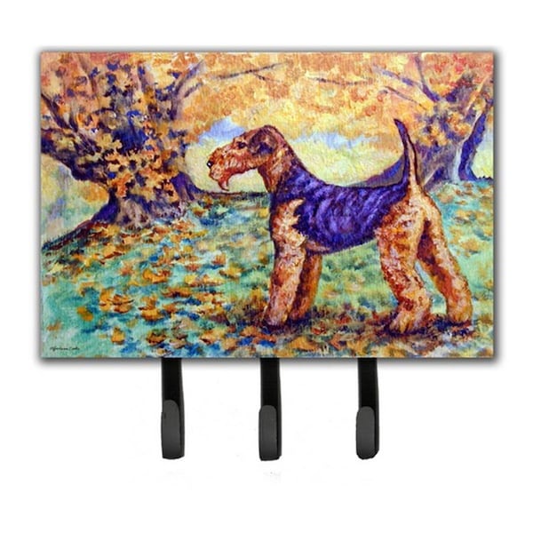 Jensendistributionservices Autumn Airedale Terrier Leash & Key Holder MI2088662 - main